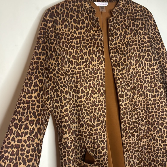 🆕 ALLISON DALEY Microfiber Animal Print Overcoat - Picture 9 of 15